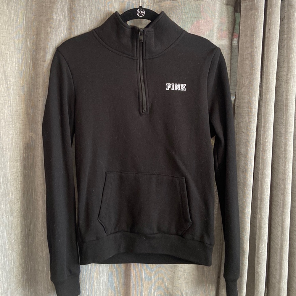 Victoria Secret PINK Black Quarter Zip Jacket